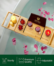 Load image into Gallery viewer, Stylish Bamboo Bath Tray - Expandable &amp; Waterproof Design for Luxurious Soaks