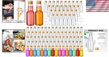Load image into Gallery viewer, 2 oz Gold Shot Bottles - 120 Mini Liquor Bottles with Funnels for Any Occasion