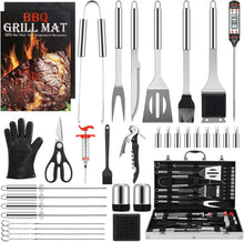 Load image into Gallery viewer, Versatile 34-Piece Outdoor BBQ Kit with Tools &amp; Accessories - Dishwasher Safe