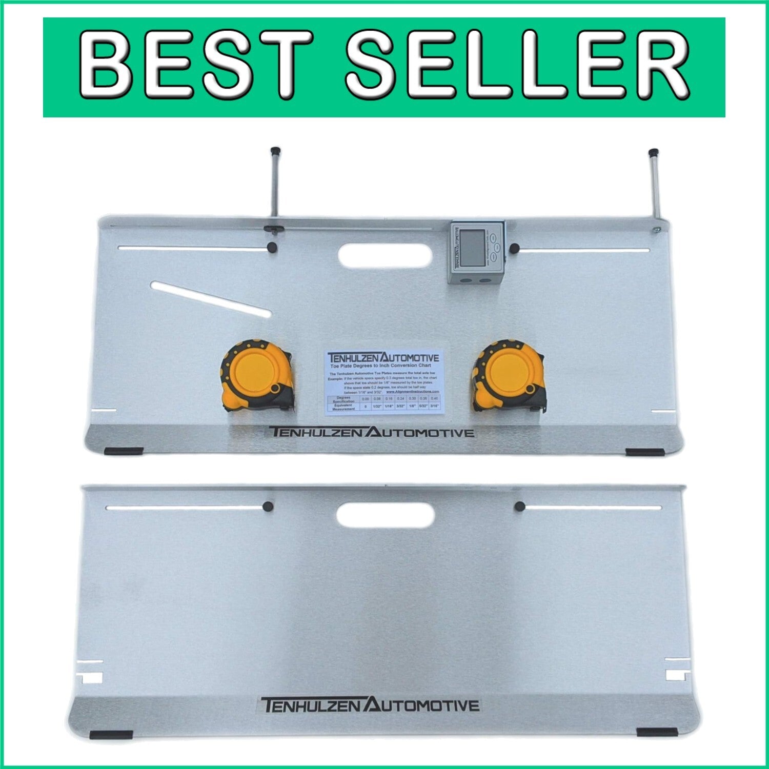 Dual-Wheel Alignment Tool with Built-in Turn Plates and High Resolution Measures