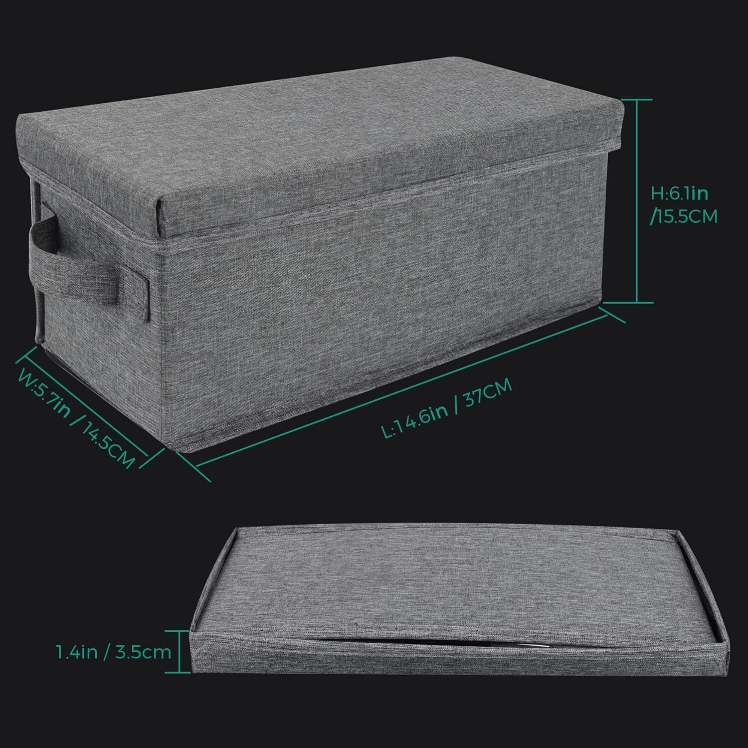 Premium CD Storage Solutions: Waterproof Fabric Case Holder with Labels, 3-Pack