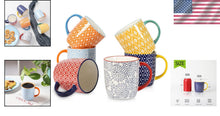 Load image into Gallery viewer, Vibrant Multi-Purpose Porcelain Coffee Mugs - Perfect for Any Occasion, Set of 6
