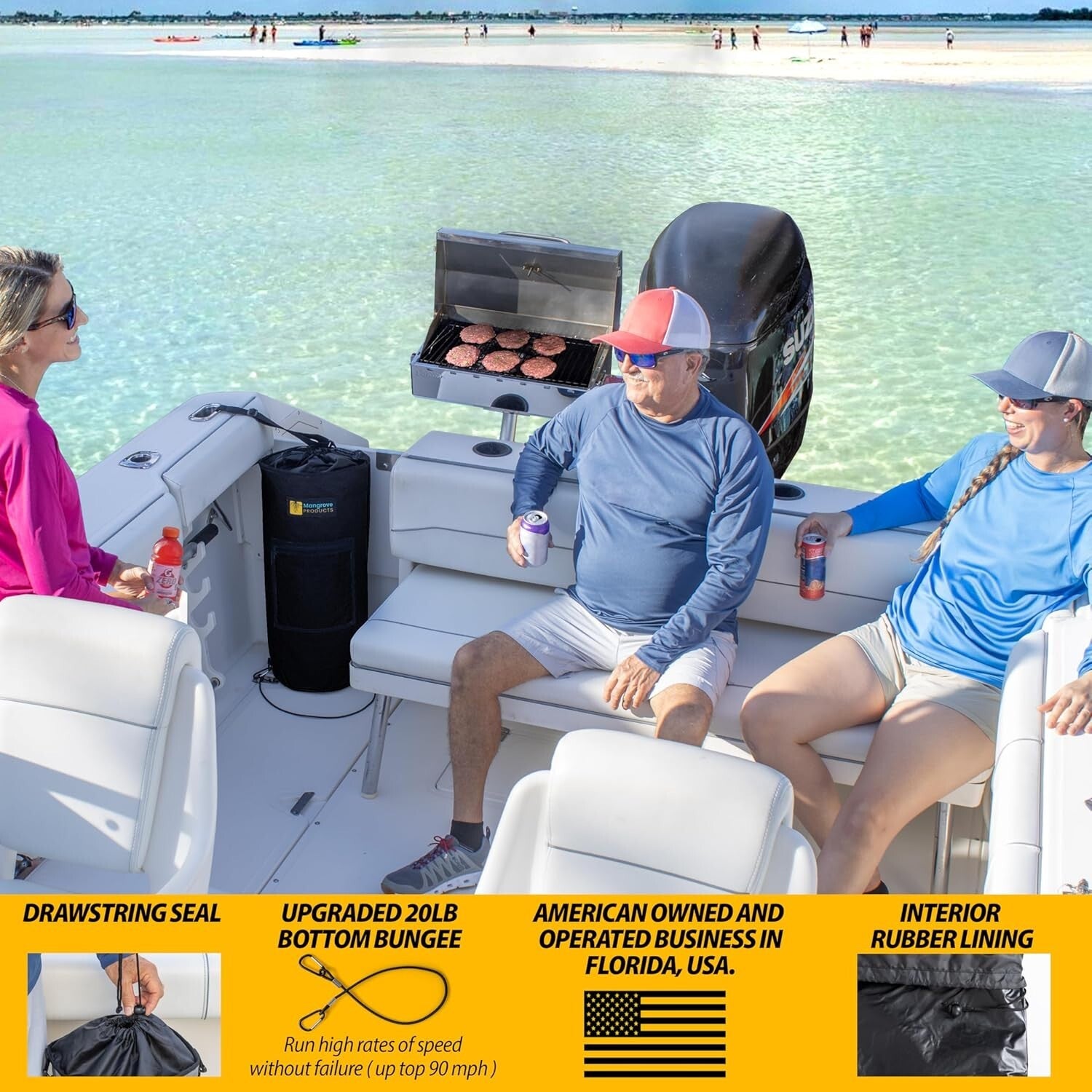 Rugged 7.05 Gallon Boat Trash Can - Heavy-Duty Design for Outdoor Adventures