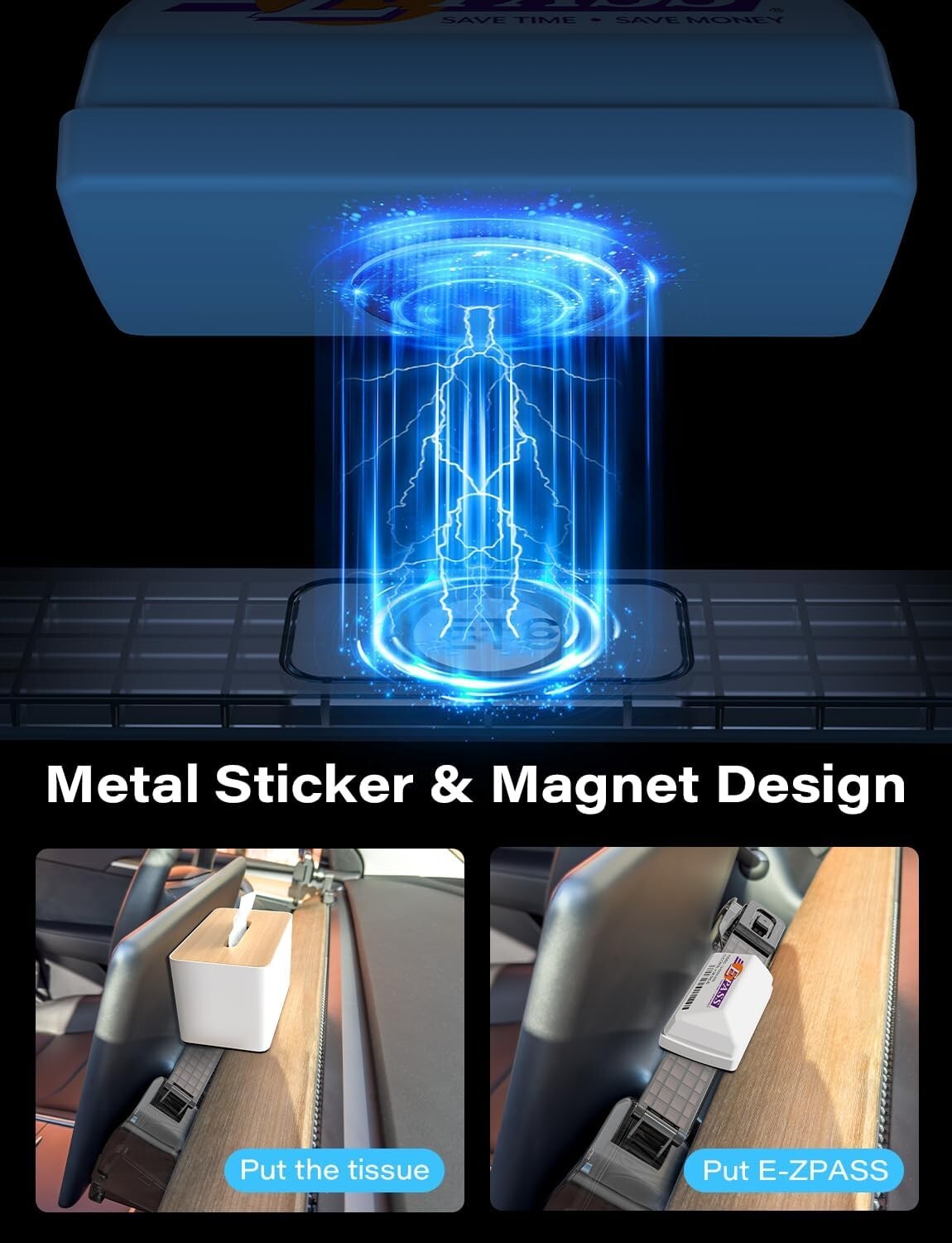 Custom Under-Screen Storage for Model Y & Model 3 - Hidden Organizer 2016-2024
