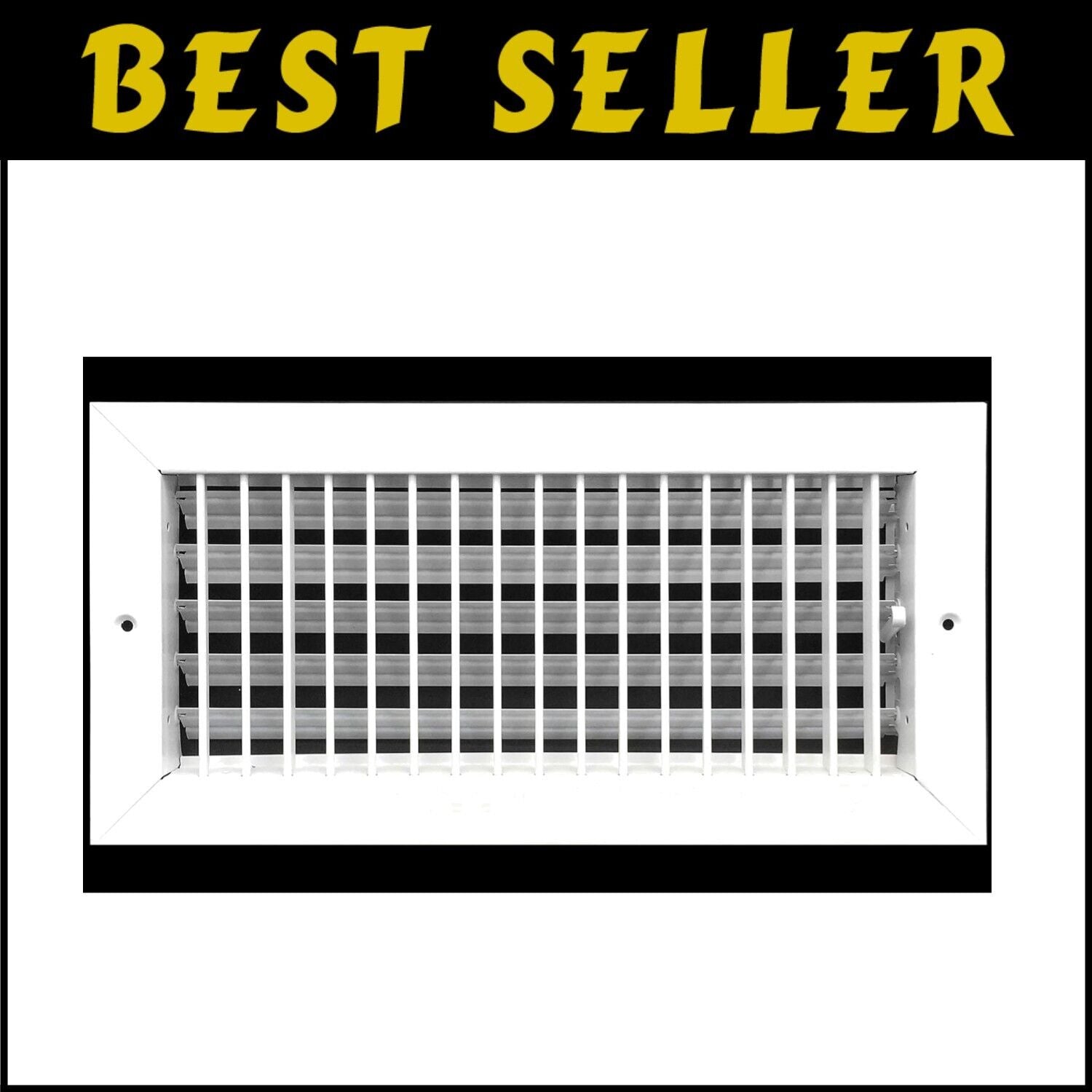 Customizable 14"w X 6"h White Air Supply Diffuser with Scratch-Resistant Finish