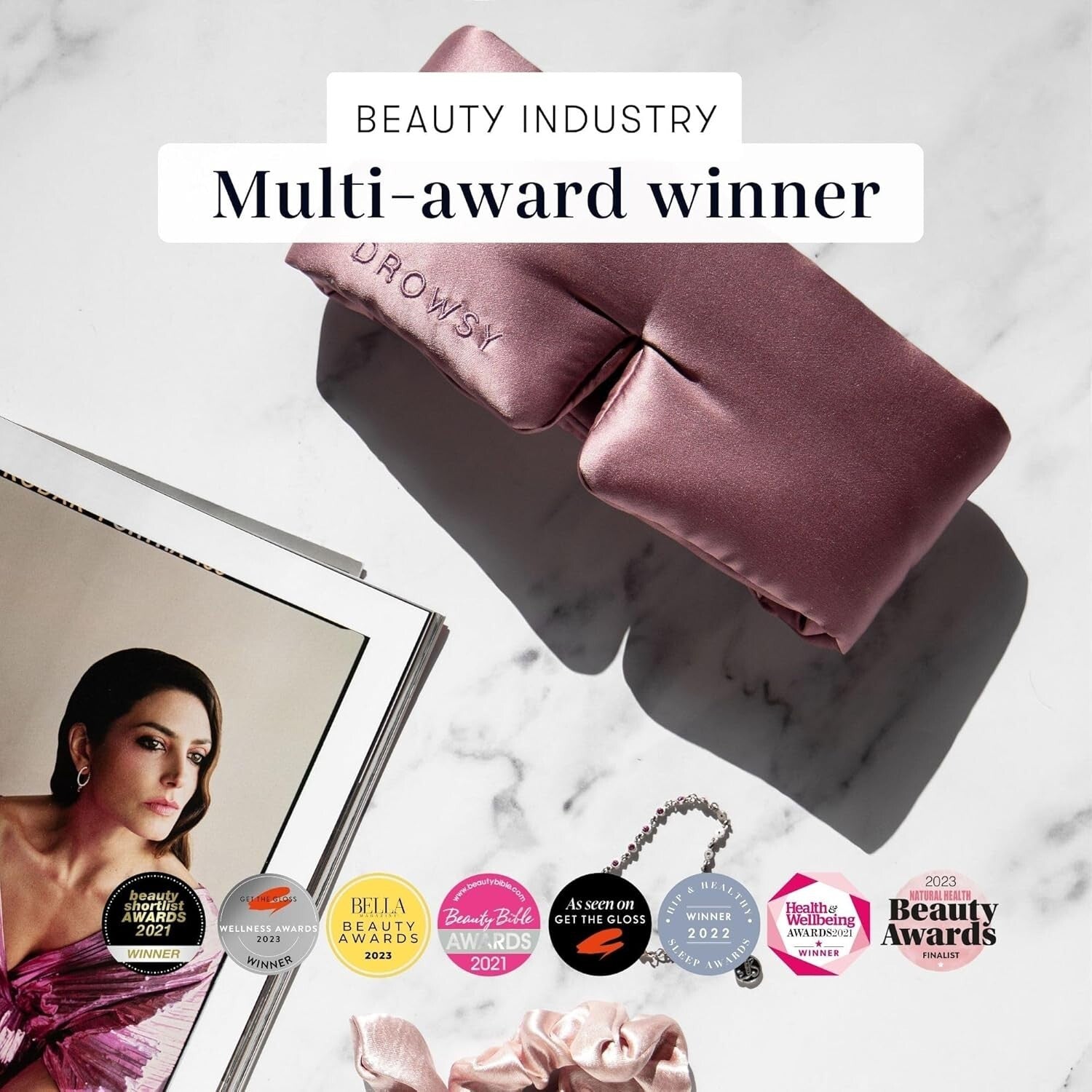 Award-Winning Padded Silk Sleep Mask in Damask Rose - Indulge in Luxurious Sleep