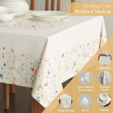 Load image into Gallery viewer, Elegant 60"x90" Cotton Tablecloth with Pleated Corners - Ideal for Any Occasion