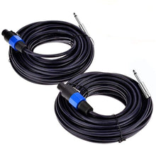 Load image into Gallery viewer, 2-Pack 50 ft Speakon to 1/4" Male Speaker Cable - Professional Audio Performance