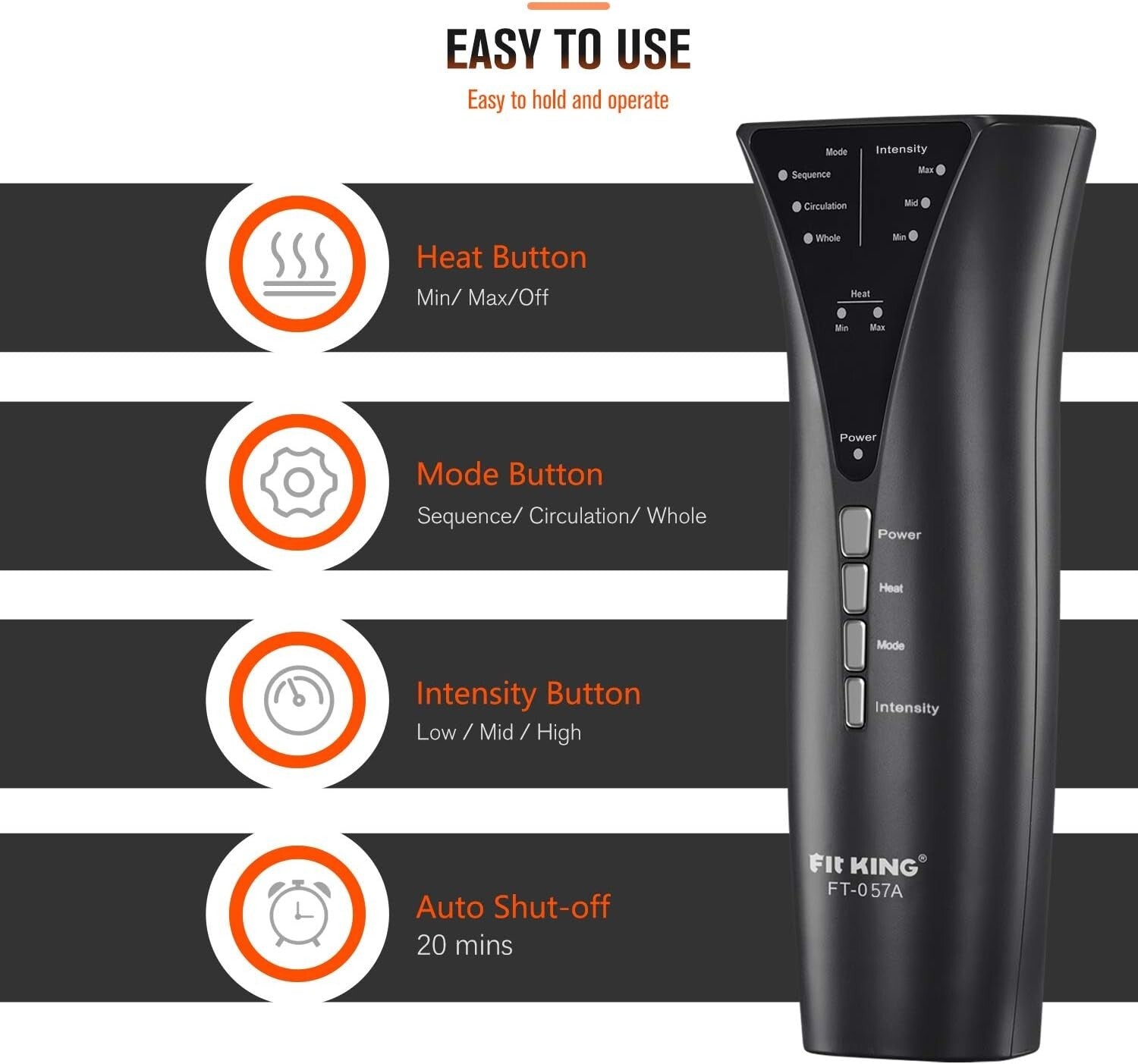 Heated Leg and Foot Massager - Air Compression for Circulation & Pain Relief