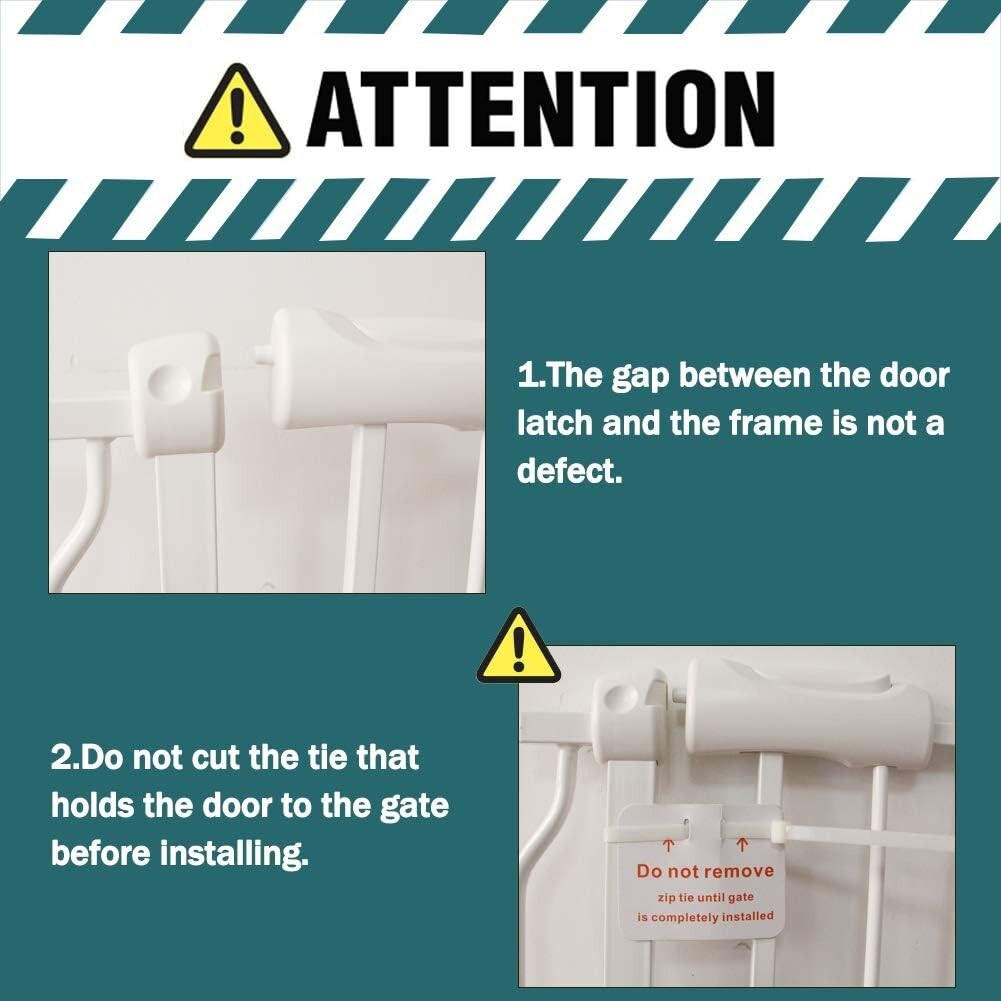 Stylish Pressure Mounted Child & Pet Gate – Fits Wide Openings 24-81 Inches