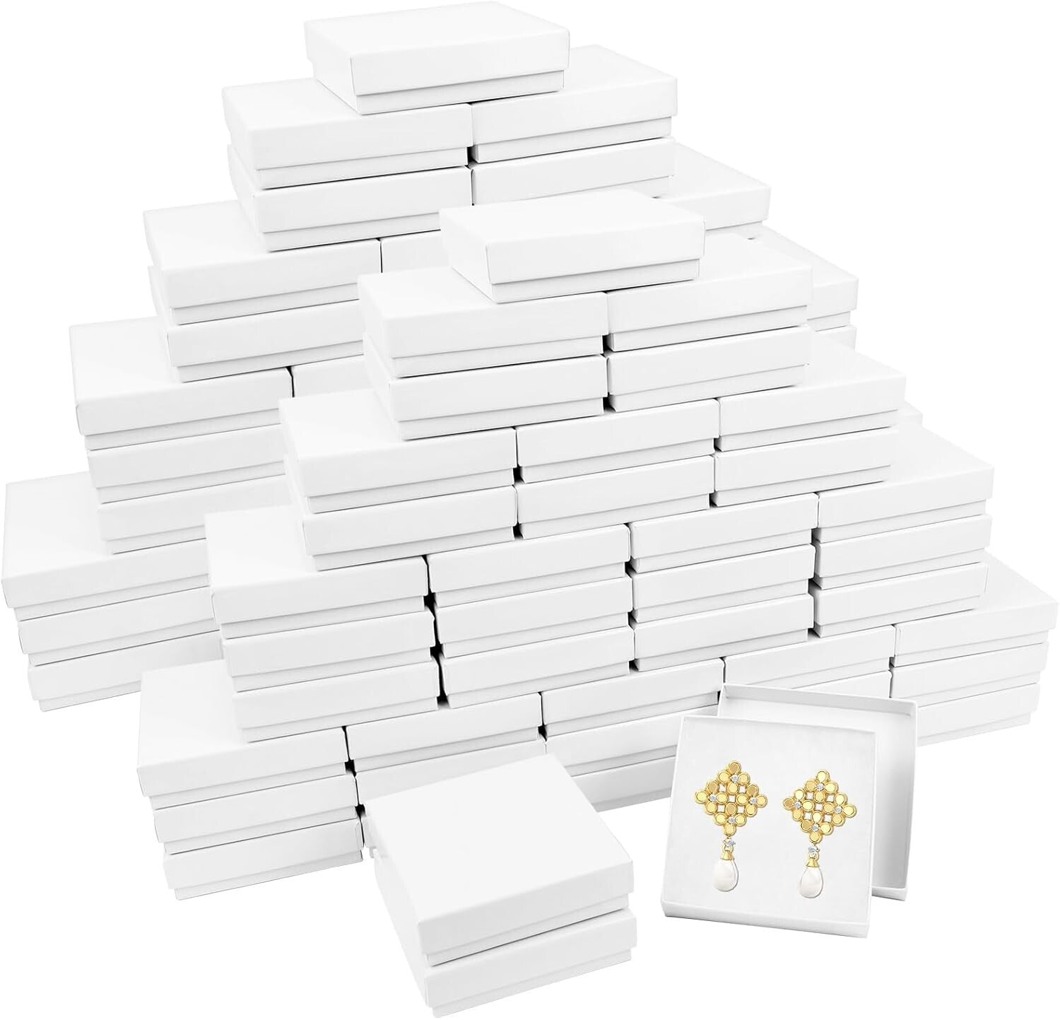 Customizable Cotton-Filled Jewelry Gift Boxes - Ideal for Gifts & Displays