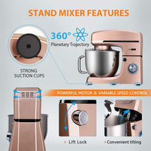 Load image into Gallery viewer, High Performance 7.5QT Electric Food Mixer - 660 Watts in Elegant Champagne