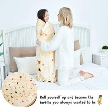 Load image into Gallery viewer, Giant Burrito Flannel Blanket – 90” Lightweight Throw for Cozy Laughs