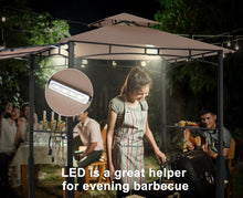 Load image into Gallery viewer, Spacious 11'x5' Grill Gazebo with LED Lights – Water Resistant and Stylish