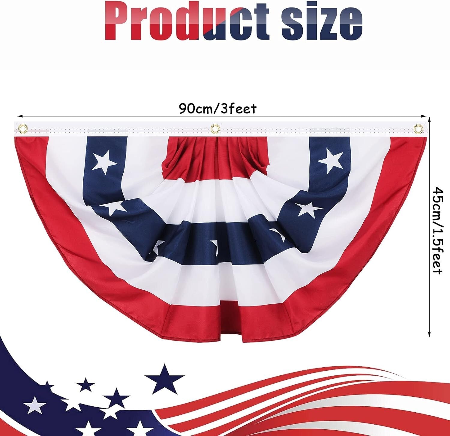 Durable Polyester Triangular Flags for 4th of July & Patriotic Celebrations