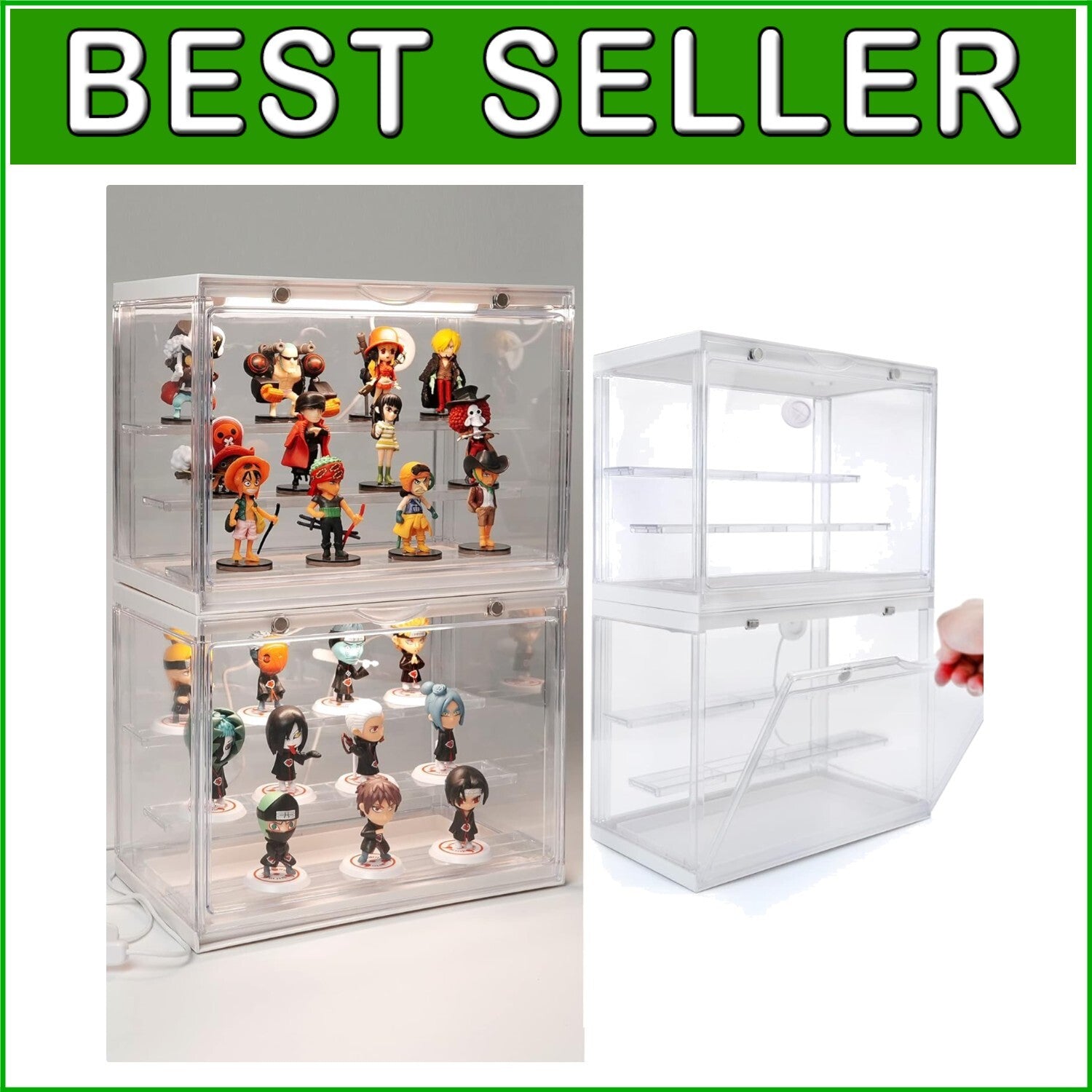 Detachable Lighted Showcase for Collectible Action Figures - Easy to Store