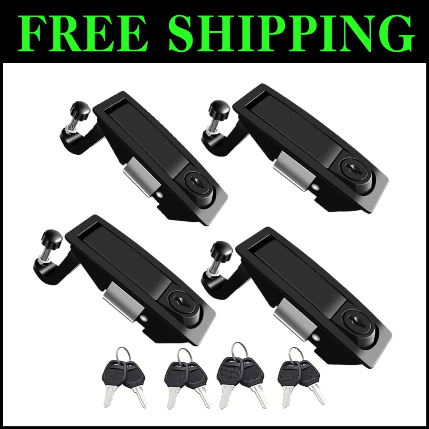 Zinc Alloy Compression Latch Locks - 4 Pack for Boats and Electrical Enclosures
