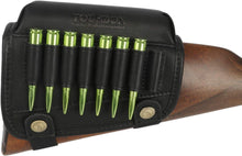 Load image into Gallery viewer, Lightweight Leather Cheek Rest with 8 Rifle Shell Holder for Optimal Accuracy