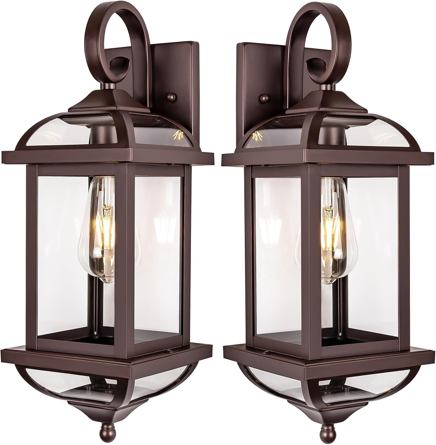 Elegant 18” Oil Rubbed Bronze Outdoor Lights - Durable Anti-Rust Wall Fixtures