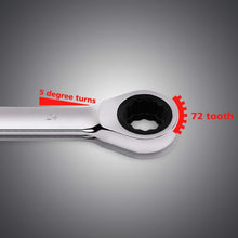 Load image into Gallery viewer, Durable 18pc Metric Ratcheting Wrench Set with Chrome Vanadium and Roll Up Bag