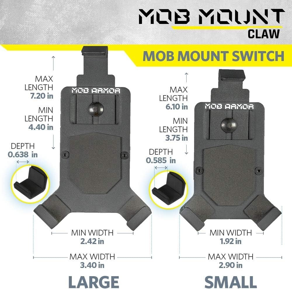 Durable & Lightweight Mob Mount Claw - Secure Smartphone Holder for All Vehicles