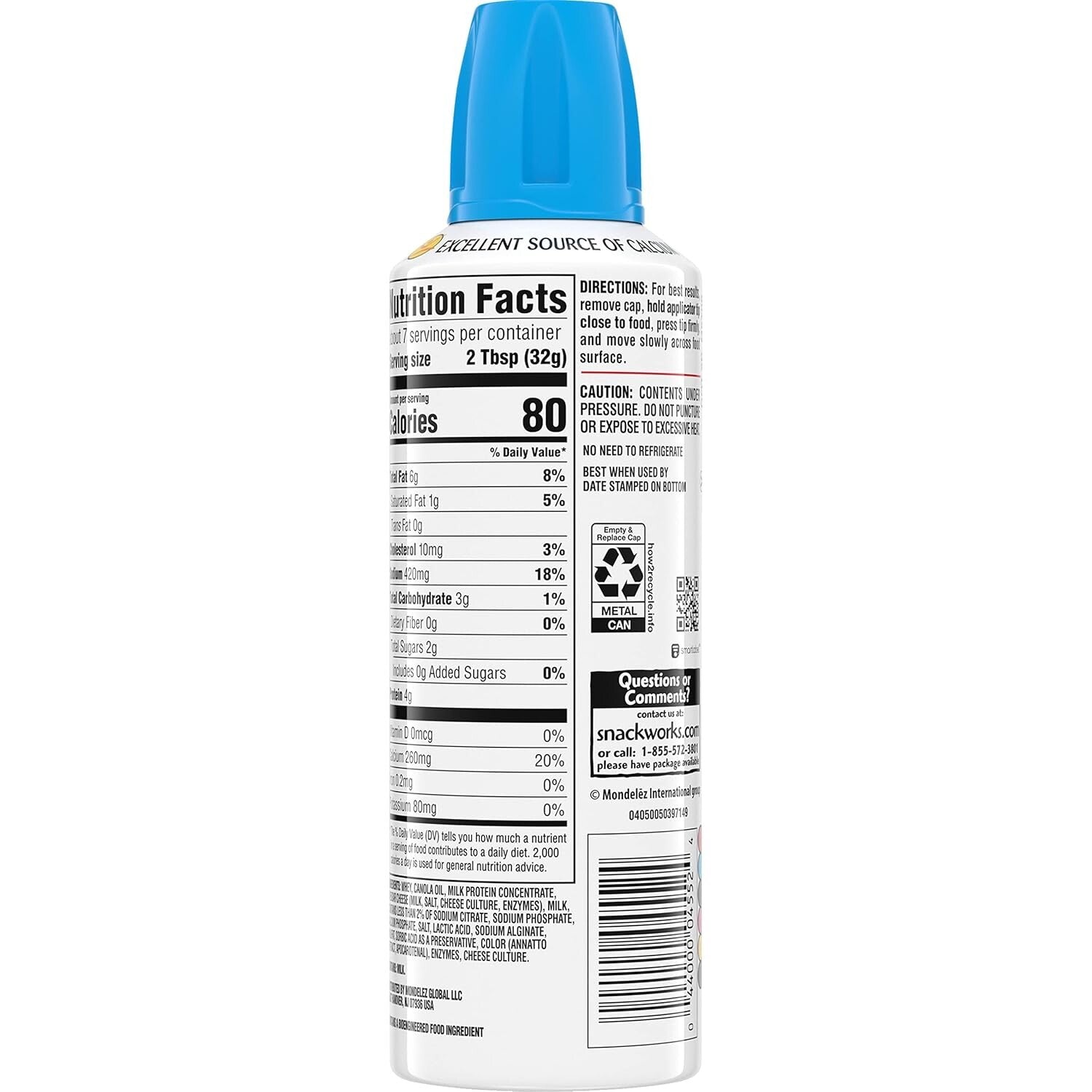 Bulk 12-Pack of Fun and Spreadable American Cheese Spray - Kids & Adults Loved