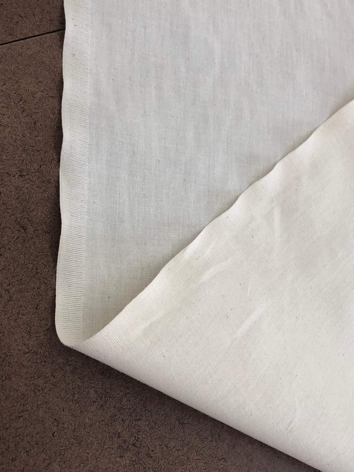 Continuous Length 60" Natural Cotton Muslin, Perfect for Fashion & Home Projects