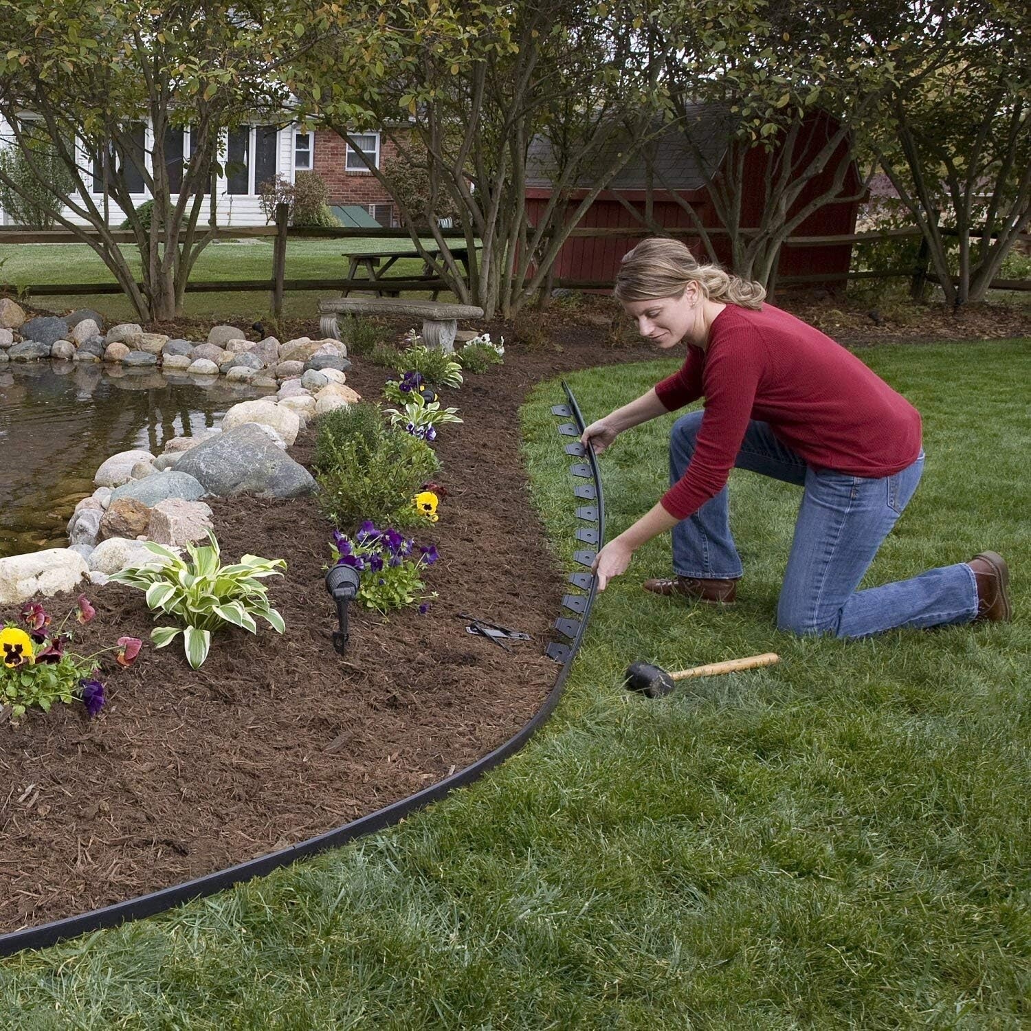 Easy 100 ft. Black Landscape Edging - No-Dig Installation, Eco-Friendly Solution