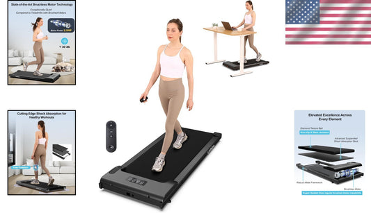 Lightweight Walking Pad Under Desk Treadmill – Shock Absorbing & Quiet Operation