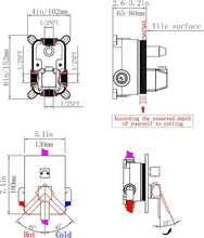 Load image into Gallery viewer, Matte Black Dual Function Wall Mount Shower Valve with Pressure Balance Control