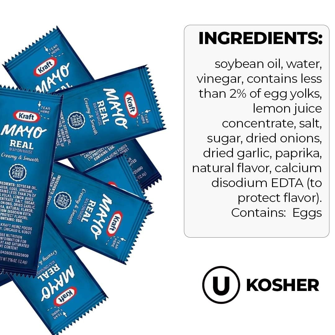 Essential Travel Condiments - 200 Single Serve Mayo, Ketchup, Mustard & Relish