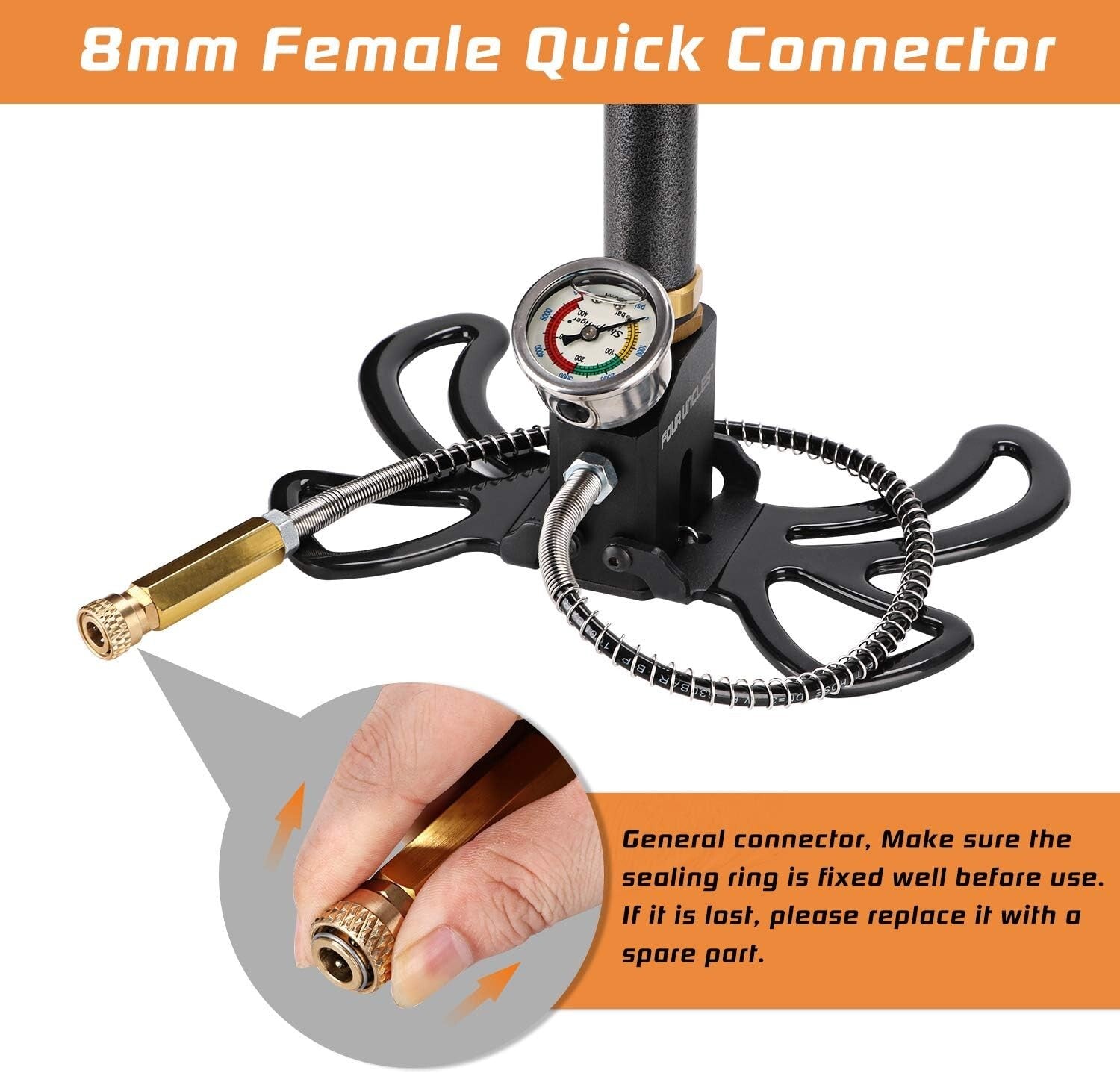 Durable Manual PCP Air Pump with 8 mm Quick Connector - Versatile & Safe