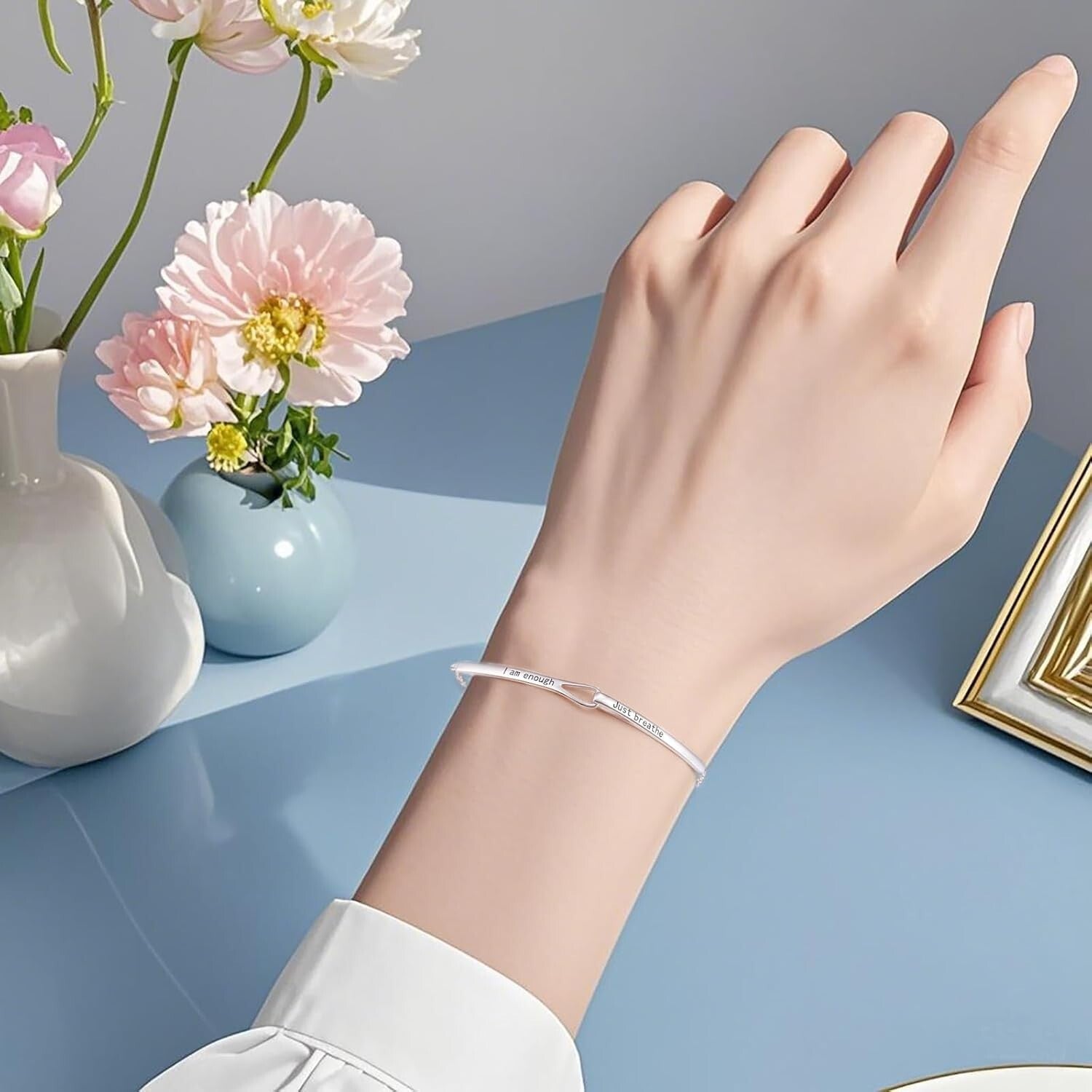 Meaningful Sterling Silver Inspirational Bracelet for Women - Perfect Gift Idea