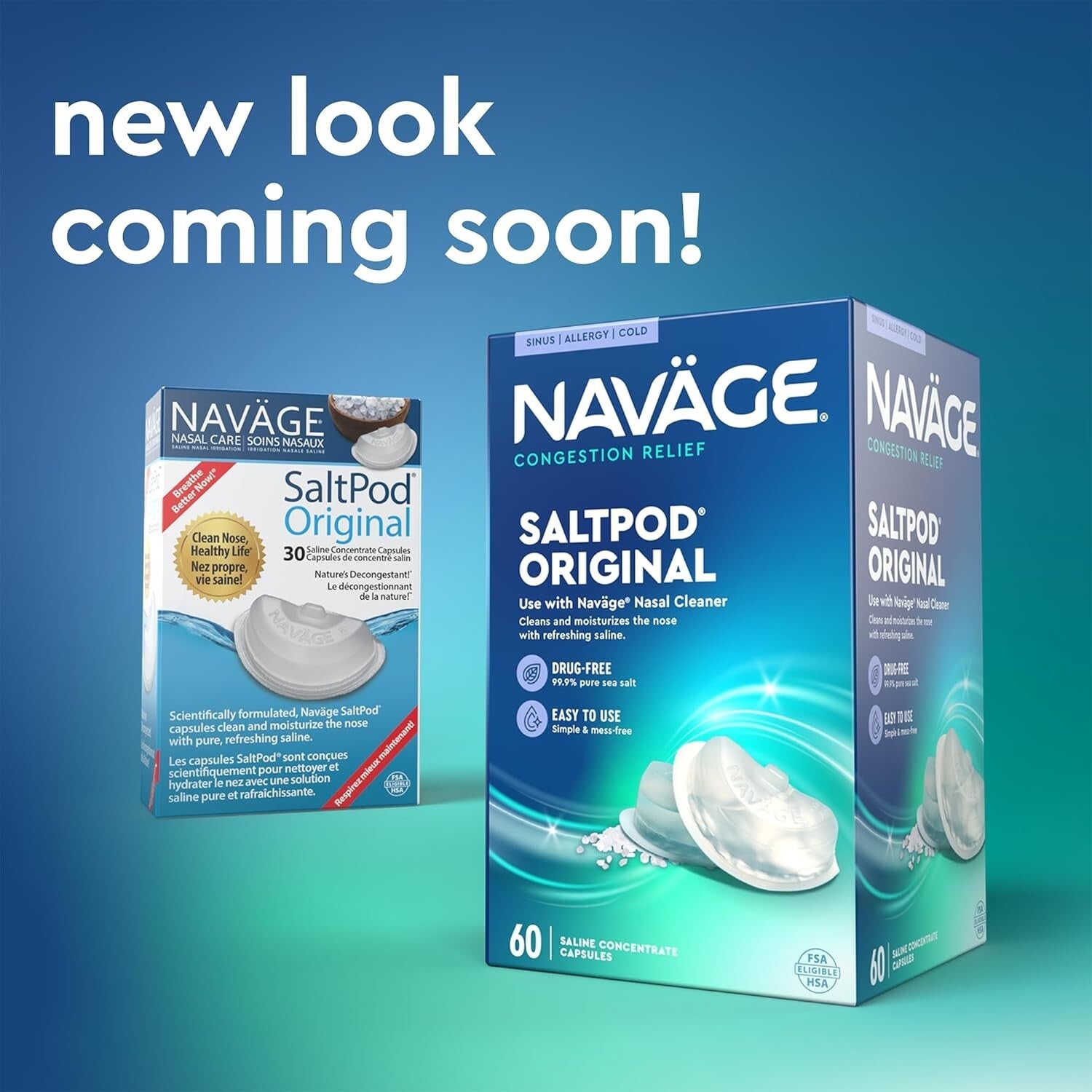 90 Fast-Acting SaltPod Refills for Quick Congestion Relief - Nasal Irrigation