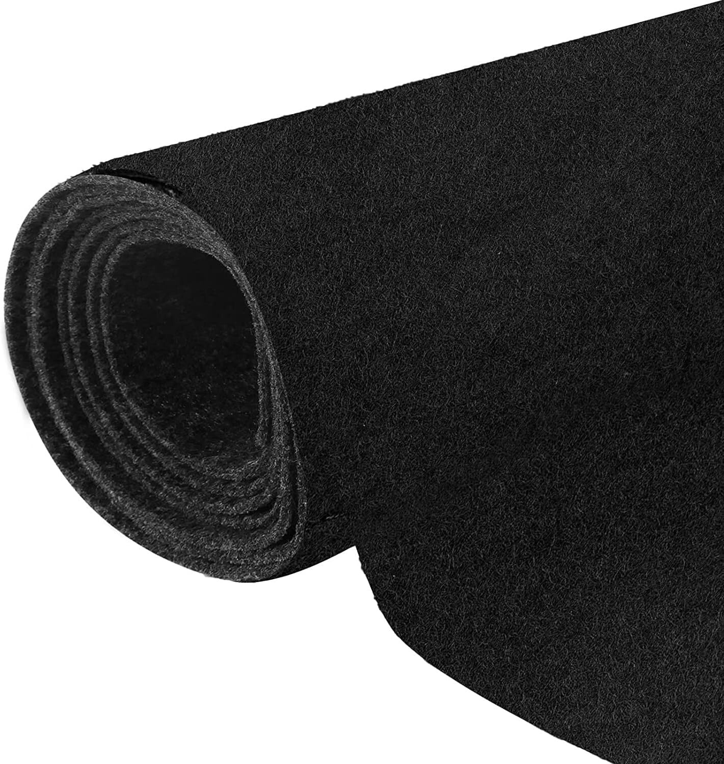 78x90 Inch Black Automotive Carpet - Heavy-Duty and Flexible for RVs and Trucks