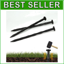 Load image into Gallery viewer, Weather-Resistant 8-Inch Spiral Landscape Stakes - Perfect for Garden Use