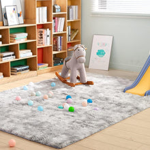 Load image into Gallery viewer, High Pile 8' X 10' Shag Area Rug in Light Grey - Stylish and Comfortable Decor