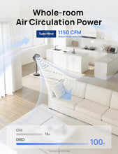 Load image into Gallery viewer, Quiet 42" Oscillating Standing Fan with DC Motor - 9 Speeds &amp; Remote Control