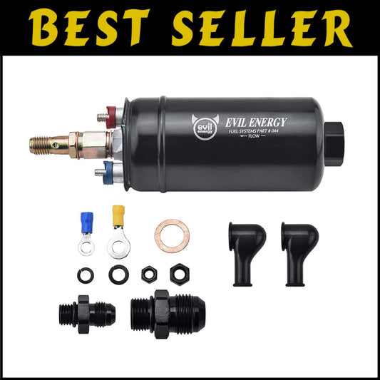 Compact Electric Fuel Pump 300LPH - Reliable Universal Fit for Automotive Use