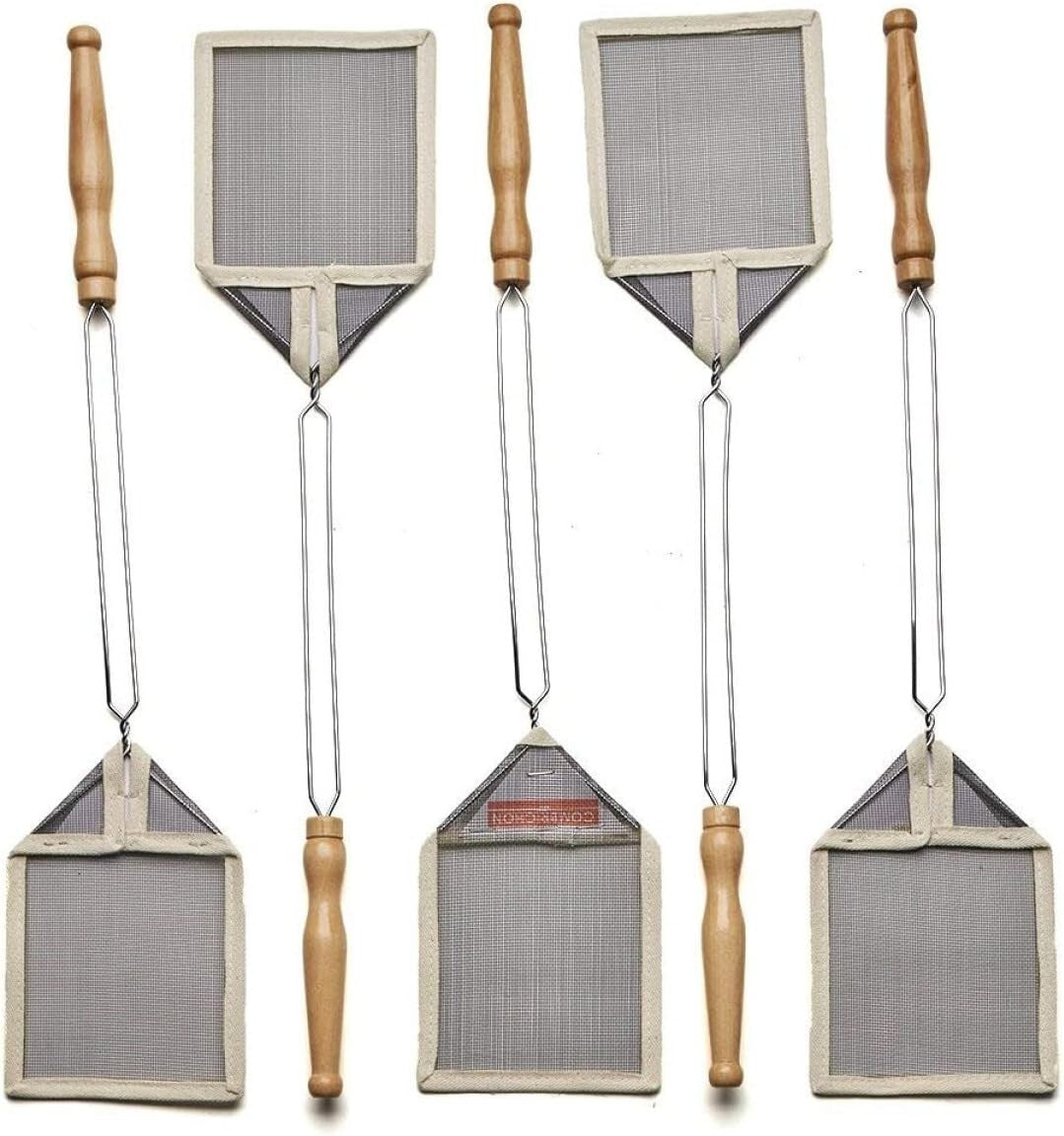 Classic Wire Frame Fly Swatter Set - Nostalgic Wooden Handled Pest Control