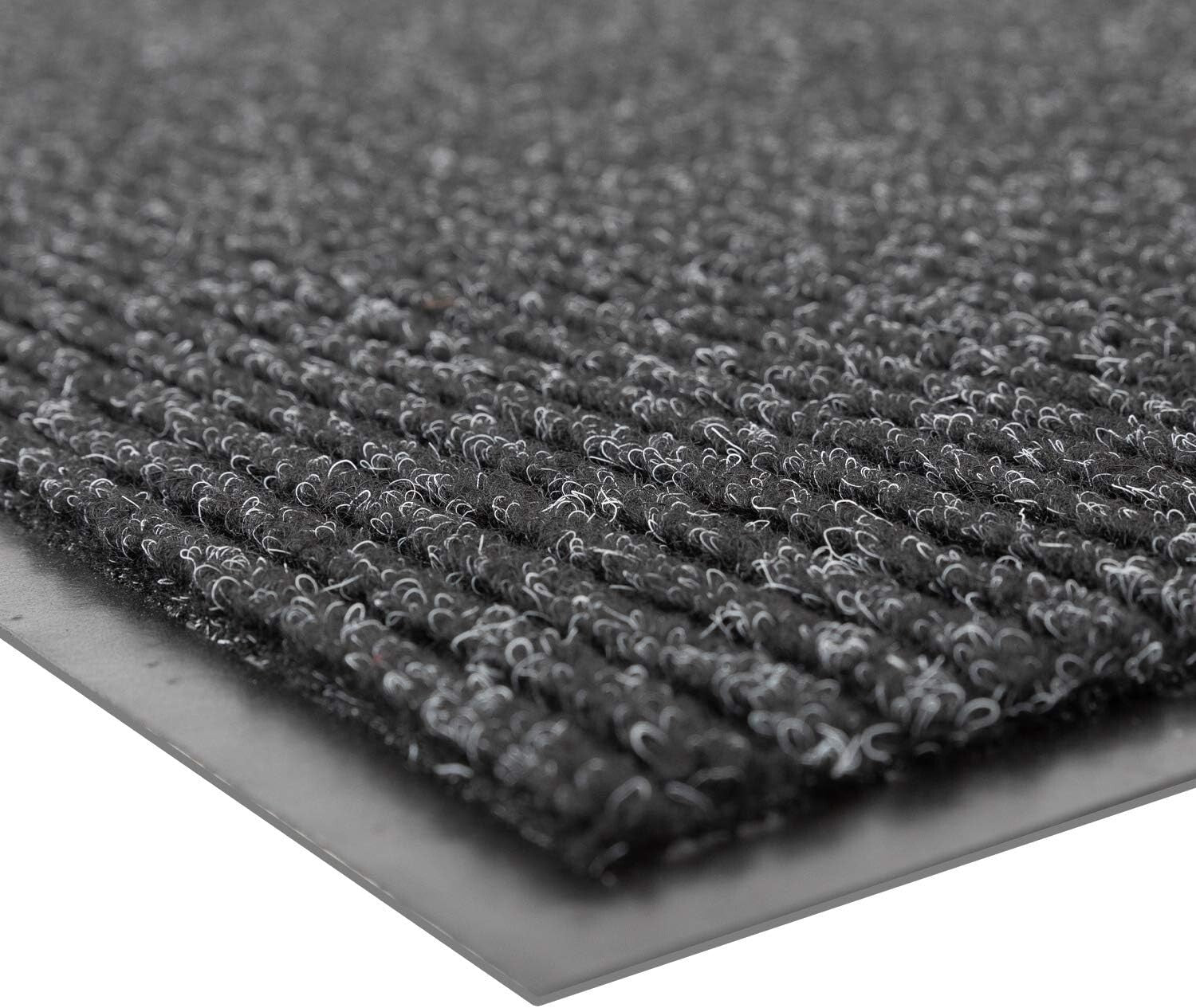 Water-Resistant 4' x 6' Charcoal Indoor/Outdoor Mat - Safe & Easy to Clean