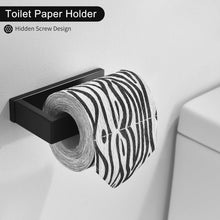Load image into Gallery viewer, Chic 4-Piece Bathroom Towel Bar Set in Matte Black – Easy Screw-In Installation