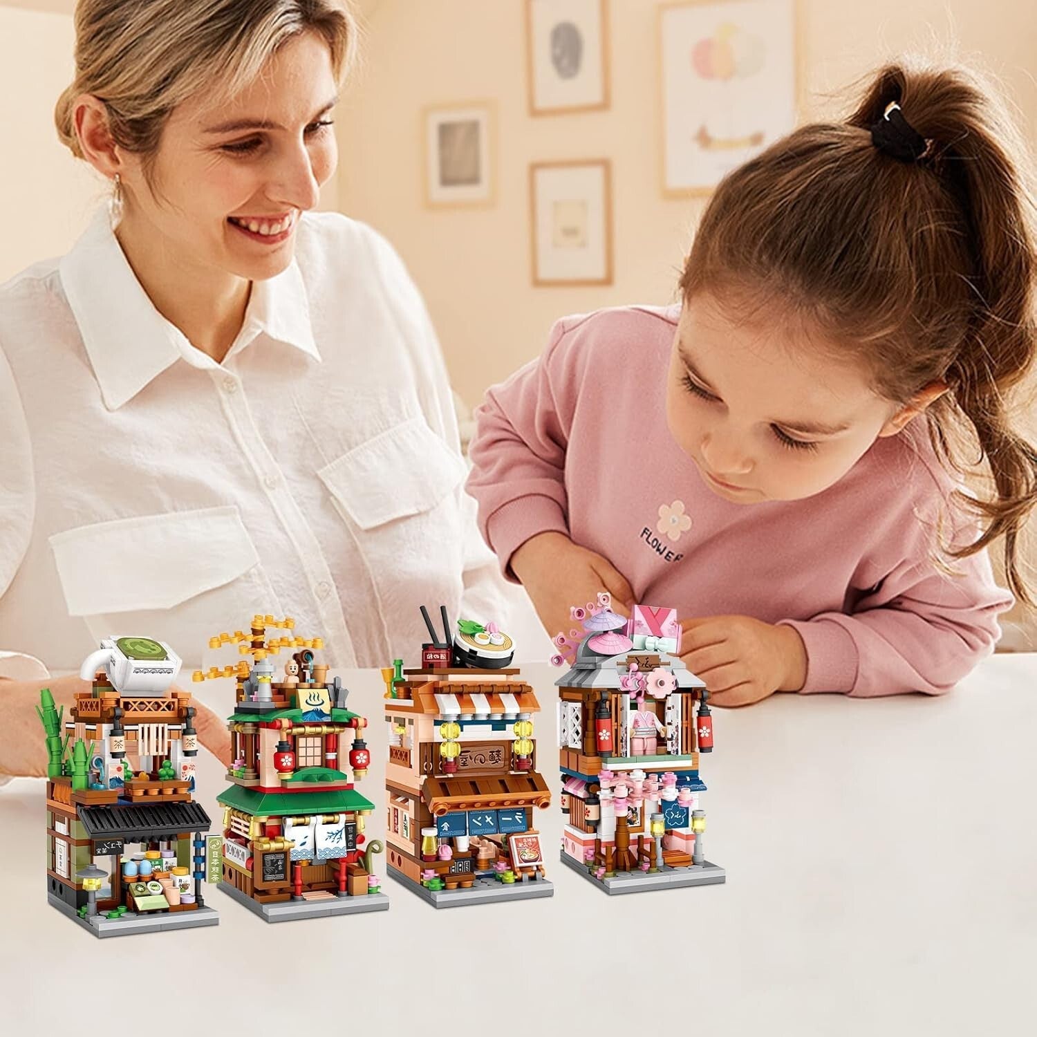 4-In-1 Japanese Street View Building Blocks Set for Creative Kids Ages 6-12