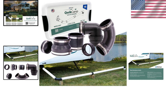 Durable RV Sewer Waste Plumbing Kit with Leak-Proof Connection - Complete Set