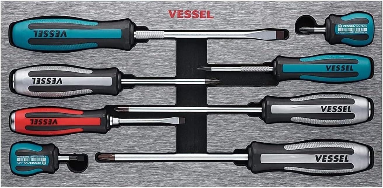 Philips Head 8-Piece Screwdriver Set with Foam Inlay - Comfort Meets Function