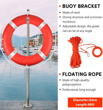 Load image into Gallery viewer, Emergency-Ready 28" Sailing Life Ring with Reflective Tape and Storage Bracket