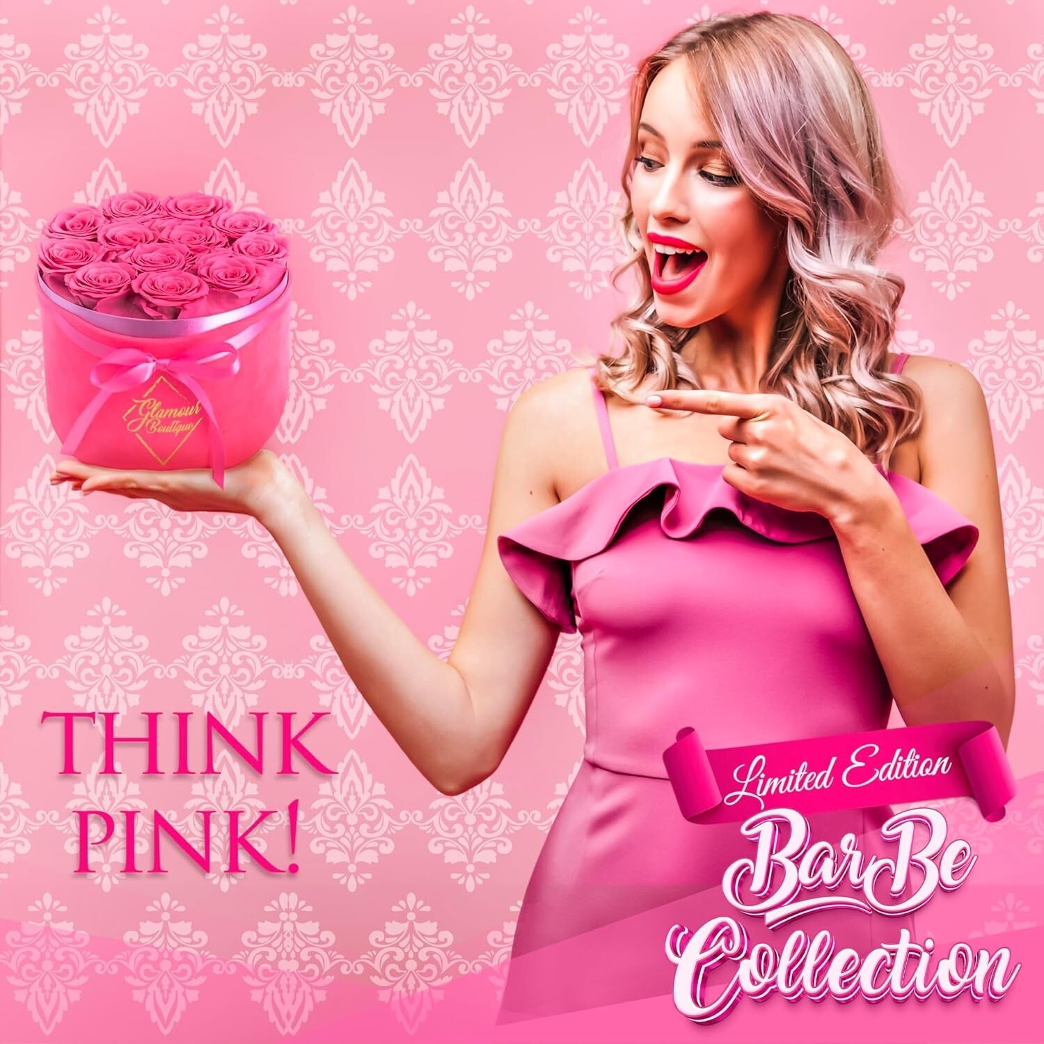 Beautiful Preserved Rose Bouquet in Velvet White Box - Gift of Lasting Love