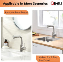 Load image into Gallery viewer, Sleek Brushed Nickel Kitchen Sink Faucet with 360° Swivel &amp; Pull-Down Sprayer