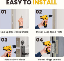 Load image into Gallery viewer, DIY Door Armor MAX Security System for Jambs &amp; Hinges - 30-Minute Installation