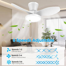 Load image into Gallery viewer, Modern Minimalist 32-Inch Ceiling Fan with Adjustable LED Light &amp; Remote Control